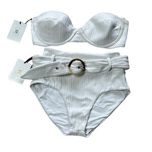 NWT Revel Rey White High Rise Bikini